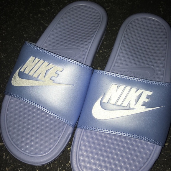 WMNS NIKE BENASSI SLIDES JUST DO IT JDI ICY ICE - Picture 6 of 8